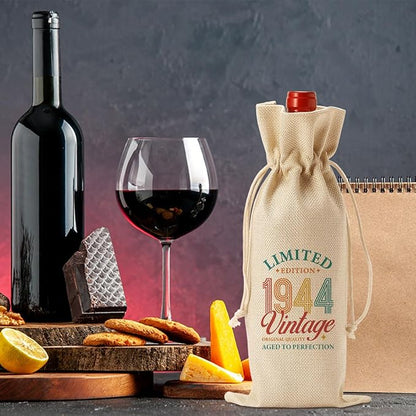 80th Birthday Decorations for Men Women, 80th Birthday Gifts for Men Women Wine Bag, Funny Wine Gift Bag 80th Birthday Gifts, 80th Birthday Wine Bag, 80 Year Old Birthday Gift Anniversary Favors
