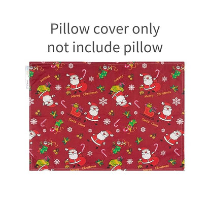 ALVABABY Toddler Pillowcases Fits 13 x 18,12x 16 Kids Pillow Cover Cotton Envelope Baby Christmas Pillowcases for Boy Girl Sleeping Travel Xmas 2TPW29A