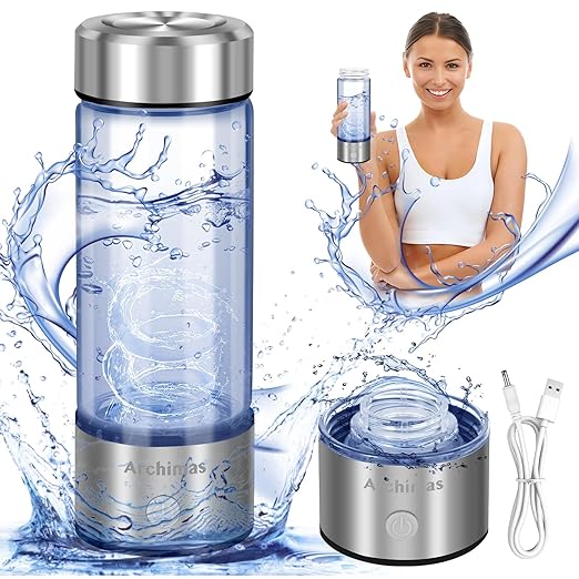 2-in-1 Hydrogen Water Bottle,420ml/1600ppb Hydrogen Water Bottle Generator with SPE PEM Technology,Quick Water Improvement in 3 Minutes,Perfect for Daily Use,Travel, and Gifts