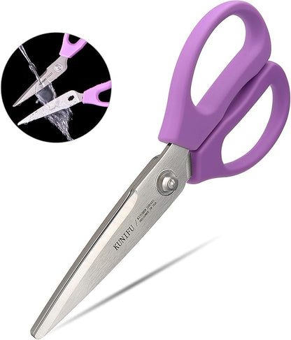 KUNIFU Kitchen Scissors All Purpose Heavy Duty, Kitchen Shears Come Apart Dishwasher Safe, Ultra Sharp Stainless Steel Kitchen Gadgets, Cooking Cutter for Chicken, Meat, Poultry, Fish, Herbs, Grape