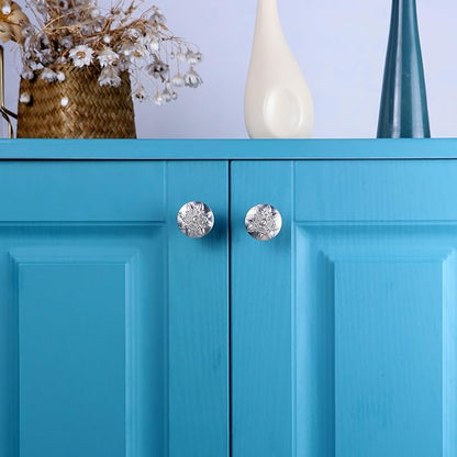 Cabinet Knobs 16 Pack,Brushed Nickel Zinc Alloy,1-2/5'' Round Knobs Handles for Cabinets and Drawers,Included Screws