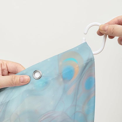 AILONEN Peacock Shower Curtain, Green Bird Shower Curtain for Bathroom Decor,Beautiful Bird Peacock Bath Curtain for Girls Women Fresh Nature Waterproof Curtains Sets 72" W*78" H