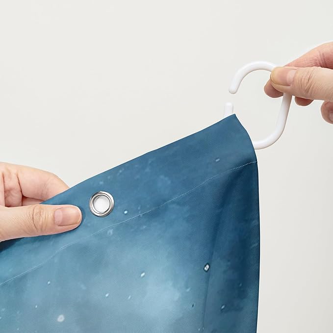 AILONEN 3D Printed Wolf Shower Curtain, Watercolor Floral Wolf Bath Curtain for Boys Girls Kids,Modern Minimalist White Waterproof Fabric Shower Curtain 60" W*72" H