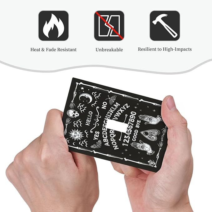 Black Witchy Skeleton Skull Gothic Sun Moon 1 Gang Novelty Light Switch Covers Decorative Unique Single Toggle Wall Plate Switchcover Electrical Switchplate for Bathroom Bedroom Decor