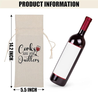 Funny Wine Quotes Wine Bag Wine Tasting Party Supplies for Wine Lovers Women Men Bride Groom Mother Christmas Birthday Wedding Bachelorrette Party Wine Bags