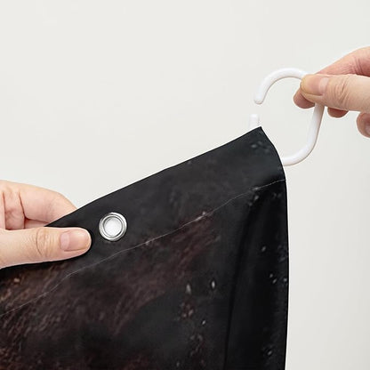 AILONEN Butterfly Shower Curtain for Bathroom,Romantic Red Rose Flower Butterfly Bath Curtain 72" W*72" H,Retro Eiffel Tower Decoration Waterproof Bathroom Curtain with 12 Plastic Hooks