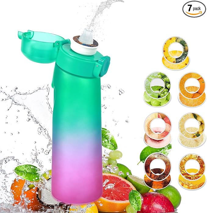 Air Water Bottle with 7Pcs Flavor Pods 26.3Oz Scent Water Bottle Fruit Fragrance Water Bottle,Scent Water Cup,Sports Water Cup Suitable for Outdoor Sports