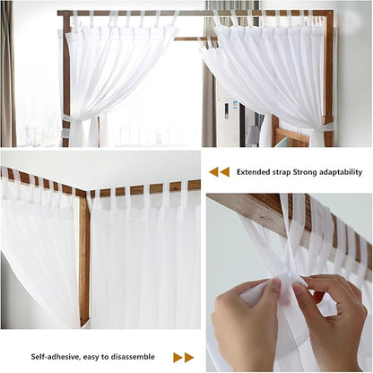 AIKASY Canopy Bed Board with Top and Self-Adhesive Velcro Strips, White Gauze Princess Bed Canopy Curtain Tent, Creating a Romantic Atmosphere in The Room（Full/Queen，Black）