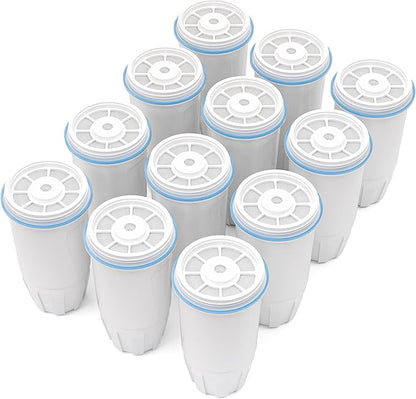 5-Stage Water Filter Replacement Compatible with Zero Pitcher and Dispenser ZR-001 ZR-017 ZR-004 ZP-006 ZD-013 ZS-008, 5-Stage Filter System Fit for Zero Water Filter, 12Pack