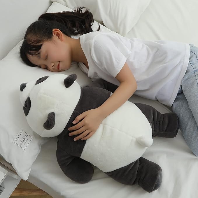 24" Cute Giant Panda Bear Plush Soft Hugging Body Pillow,Large Panda Stuffed Animals Toy Doll Gift for Kids,Girls and Boy,Birthday,Easter