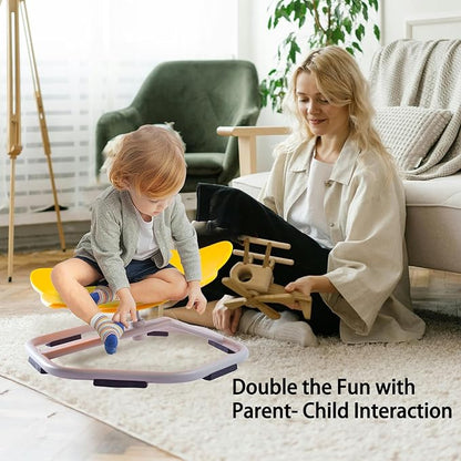 Autism Kids Swivel Chair, Spinning Chair for Kids Sensory, Kids Swivel Chair Sensory, Sensory Toy Chair, Carousel Spin Sensory Chair, Training Body Coordination (Yellow)