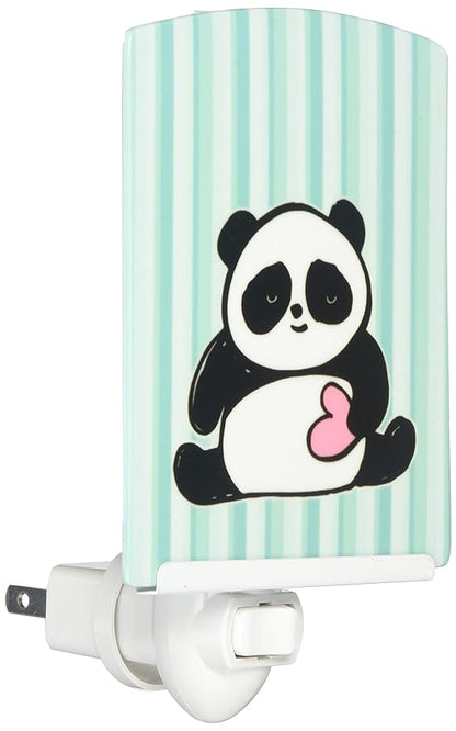 Caroline's Treasures BB7040CNL Panda Bear Love Ceramic Night Light Compact, UL-Certified, Ideal for Bedroom, Bathroom, Nursery, Hallway, Kitchen, 6x4x3, Multicolor