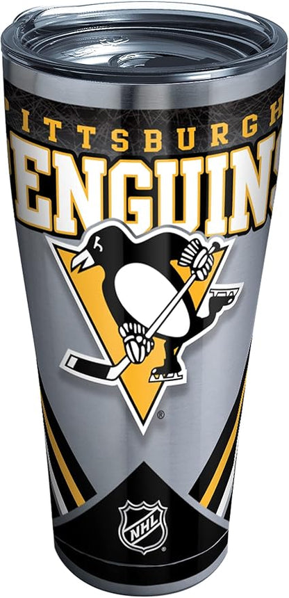 Tervis NHL Pittsburgh Penguins - Ice Triple Walled Insulated Tumbler Travel Cup Keeps Drinks Cold & Hot, 30oz Legacy, Stainless Steel