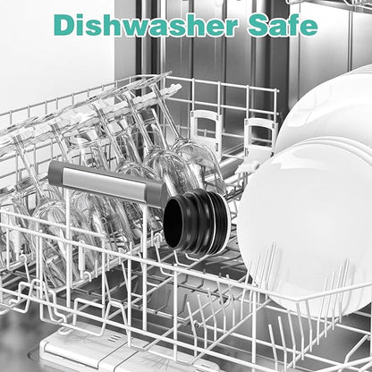 2PCS Bottle Adapter for Cirkul to YETI Rambler | BPA Free Plastic, Food Grade Silicone Fits for YETI Rambler Water Bottles(Black)