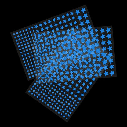 MECCANIXITY Glow in The Dark Star Decals Decor Blue Wall Stickers for Ceiling Bedroom Bedding Room 6 Set