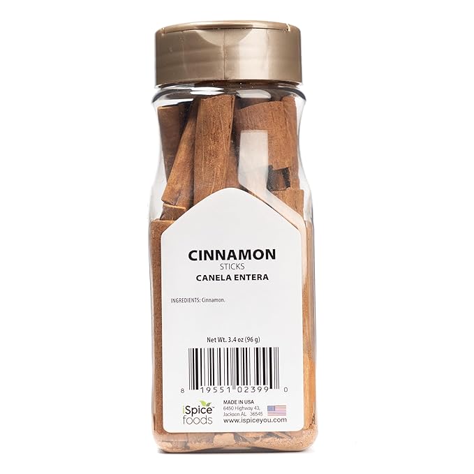 iSpice PREMIUM CINNAMON STICKS | Pure and Fresh | Essential Kitchen Spice | DELICIOUS- Free of ANY Artificial Colors | 3.6oz (96 gr)