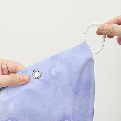 AILONEN Beautiful Butterfly Shower Curtain,Purple Butterfly Bath Curtain for Bathroom for Girls,Lavender Flower Shower Curtain,Watercolor Tie Dye Shower Curtain Set with Hooks,72" W*72" H