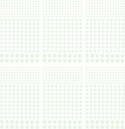 MECCANIXITY Glow in The Dark Star Decals Decor Green Wall Stickers for Ceiling Bedroom Bedding Room 6 Set