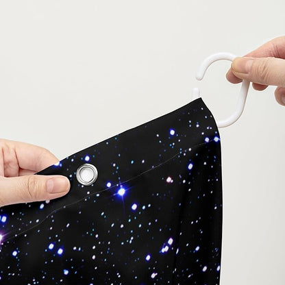 AILONEN Mushroom Shower Curtain for Boys Girls, Cartoon Mushroom Bath Curtain 72" W*96" H Colorful Sky Starry Bathroom Curtain Polyester Waterproof Plant Fungus Bathroom Curtain with 12 Hooks