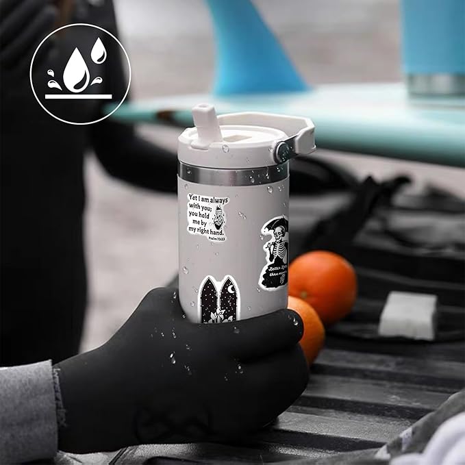 50Pcs Gothic Style Stickers Pack - Dark Aesthetic Vinyl Stickers, Easy to Apply, for Water Bottles, Laptops, Phones, Skateboards, Adults, Teens, Kids