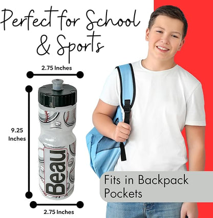 50 Strong Kids Water Bottle | 22 oz. BPA- Free Sports Squeeze Water Bottles with Pull Top Cap |Perfect Water Bottle for School | Reusable & Durable for Boys & Girls | Made in USA