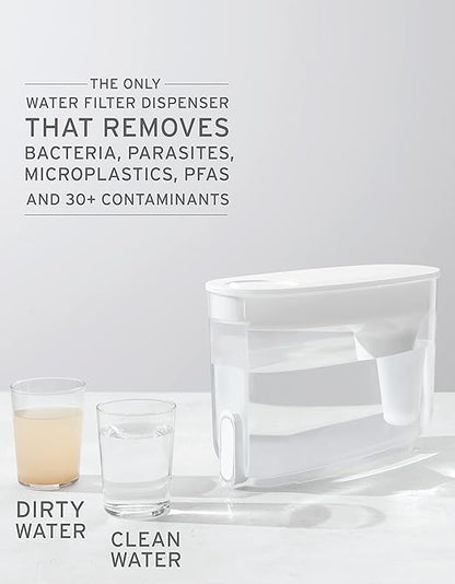 LifeStraw Home – Water Filter Dispenser, 18-Cup, Pebble, BPA Free Designed for Everyday Protection Against tap Water contaminants Including Bacteria, parasites, microplastics, Lead, Mercury
