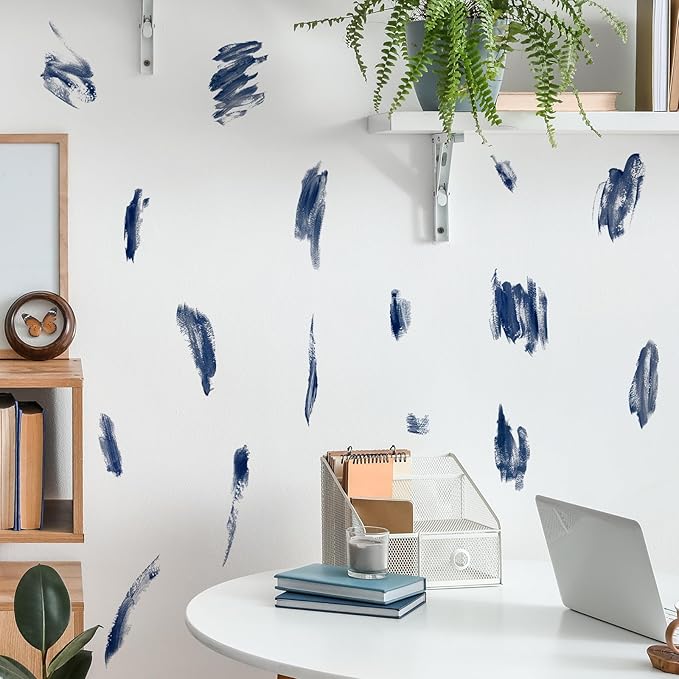 DIY Oil Painting Brushstroke Wall Decal for Kids - Creative Brushstroke Wall Sticker | Removable, Waterproof, and Easy Peel and Stick | Perfect for Kids, Baby Room, Classroom, Living Room,