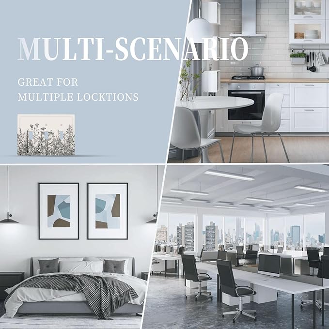 Vintage Grey Floral Herbs Wild Flowers Botanical 3 Gang Boho Light Switch Covers Decorative Country Unique Triple Toggle Wall Plate Electrical Faceplate Switchplate for Bathroom Bedroom