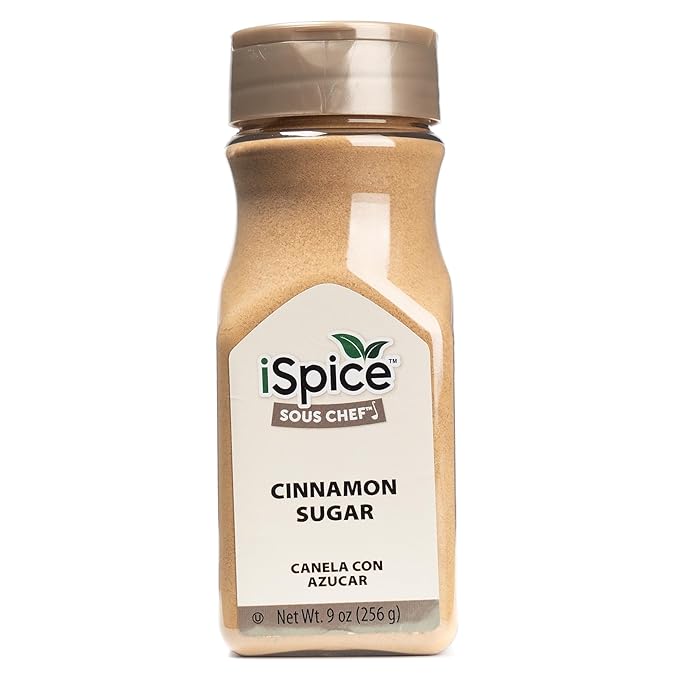 iSpice PREMIUM CINNAMON SUGAR SPRINKLE | Pure and Fresh | Essential Kitchen Spice| DELICIOUS- Free of ANY Artificial Colors9 oz (256g)