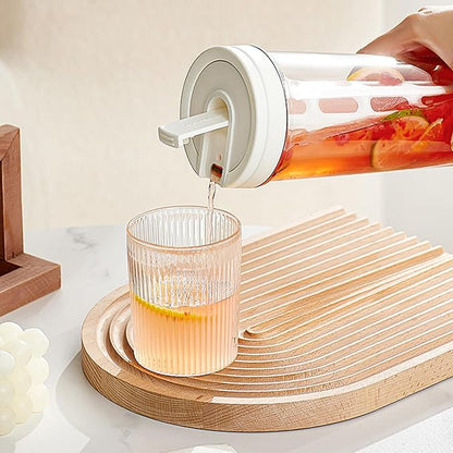 CINPIUK Coffee Infuser Water Bottle 33 oz Tea & Fruit Infuser Water Pitcher with Msh Filter Large Capacity Plastic Jug for Refreshing Iced Coffee, Tea, and Infused Beverages with Handle