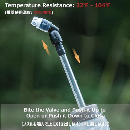 Azarxis TPU Soft Flask Folding Collapsible Water Bottles BPA-Free for Hydration Pack - Ideal Trail Running Hiking Cycling Climbing (420ml/14.20oz - 2 Pack)