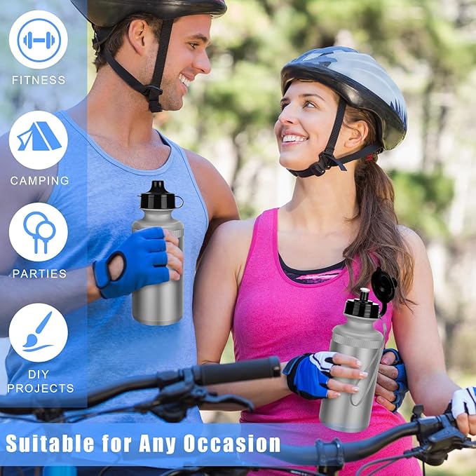 72 Pcs Sports Water Bottles Bulk 20 oz Plastic Water Bottles Reusable Squeeze Water Bottles Team Bottles with Pull Top Cap for Adults Kids Outdoor Cycling Fitness