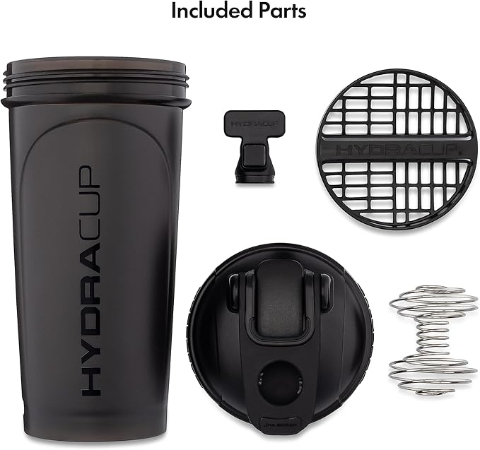 Hydra Cup JailBreak Pro - 28 oz Shaker Cup with Removable Phone Clip, Shaker Bottle for Protein Shakes with Carry Handle, Ball Blender, BPA Free (Black)