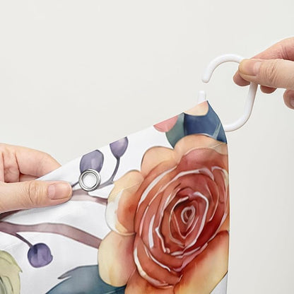 AILONEN 3D Sugar Skull Shower Curtain,Sunflower with Skeleton Design Shower Curtain Set with Hooks for Boys Girls,Butterfly Gothic Skull Waterproof Fabric Shower Curtain for Bathroom,72" W*78" H