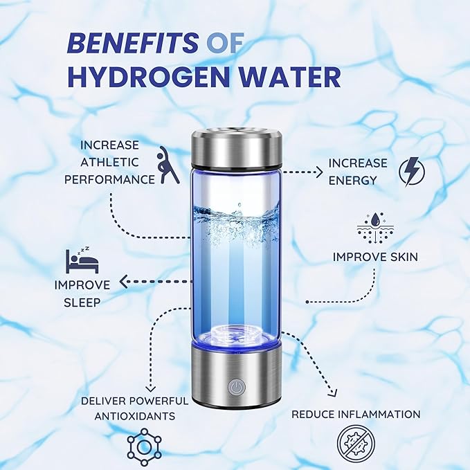 2024 Next Generation Premium Hydrogen Water Bottle - High-Concentration, Portable & Rechargeable Hydrogen-Rich Water Generator for Optimal Hydration