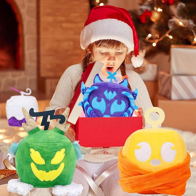 6 Packs B-lox Fruits Plush, B-lox Fruits Plushies B-lox Plush Pillow Stuffed Toy, Soft Fruits Hugging Plush Pillow Toy Gifts, Squishy Pillow Stuffed Figure Gifts for Kids Boys Girls Valentines Day