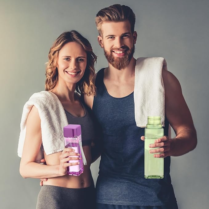 Mifoci 30 Pcs Water Bottle Bulk 17 oz Plastic Sports Water Bottles for Adults Reusable Leak Proof Portable Drink Bottles Large for Travel Camping Fitness Office(Multicolor)