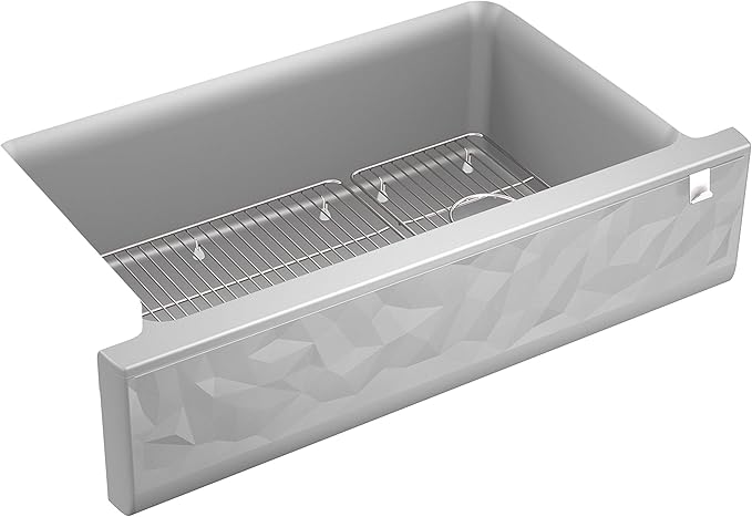 Cairn Undermount Single-bowl Farmhouse Kitchen Sink with Faceted Design