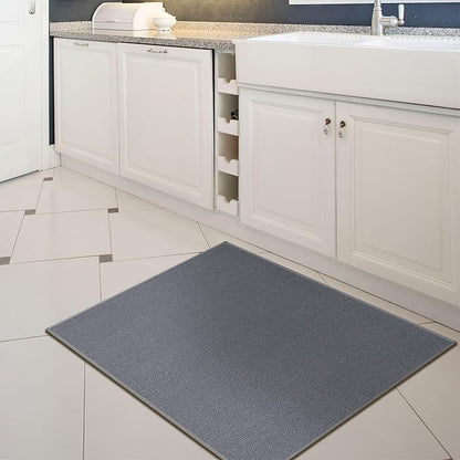 Machine Washable Modern Solid Design Non-Slip Rubberback 2x3 Traditional Area Rug for Entryway, Bedroom, Kitchen, Bathroom, 2'3" x 3', Gray