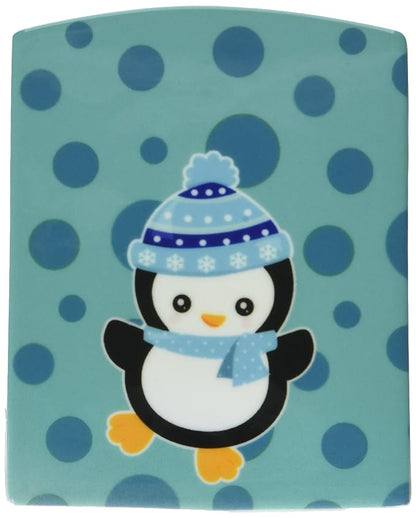 Caroline's Treasures BB8940CNL Christmas Penquin #2 Ceramic Night Light Compact, UL-Certified, Ideal for Bedroom, Bathroom, Nursery, Hallway, Kitchen, 6x4x3, Multicolor