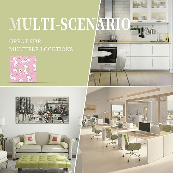 Cartoon Cute Cat Double Toggle Light Switch Covers 2 Gang Wall Plate Dual Decorative Switchplate Electrical Faceplate for Bathroom Country Kitchen Bedroom Decor, 4.9" x 5"