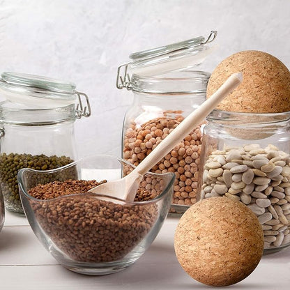 2 Pieces Wine Cork Ball Wooden Cork Ball Stopper for Wine Decanter Carafe Bottle Replacement (2.1 Inch/ 5.5 cm)