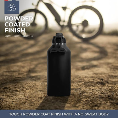 ORCA Hydra 66oz | Insulated, Stainless Steel Water Bottle with Powder Coat Finish & Silicone Grip Whale Tale Handle, Dishwasher Safe Sports Bottle — Navy