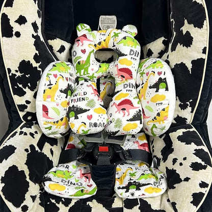Baby Toddler Stroller Pillow for Newborn, Infant Car Seat Insert Carseat Sleeping Cushion, 2-in-1 Body Ultra-Soft Comfort Support