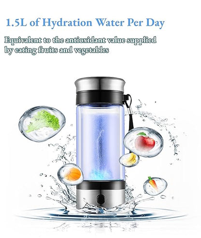 350mL Hydrogen Water Bottle, Hydrogen Water Bottle Generator, Hydrogen Rich Water Bottle Portable Hydrogen Generator Cup Water Ionizer (Water Cup)