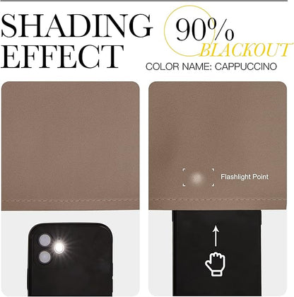 NICETOWN Blackout Window Curtains and Drapes for Kitchen, Set of 2, 29 by 40 Inch, Cappuccino, Window Treatment Thermal Insulated Solid Grommet Blackout Drapery Panels