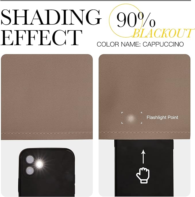 NICETOWN Blackout Window Curtains and Drapes for Kitchen, Window Treatment Thermal Insulated Solid Grommet Blackout Drapery Panels (Set of 2 Panels, 34 by 63 Inch, Cappuccino)