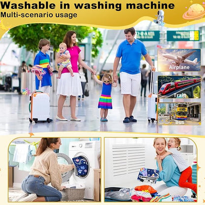 Airplane seat Extender for Kids，Airplane Bed for Toddler,Toddler Airplane Travel Essentials-Portable Toddler Travel Plane Bed, Toddler Airplane Bed Must Haves for Kids Baby