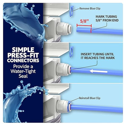 Aquatic Life DI Color Changing Mixed Bed Resin Water Filtration System, Single, Aquarium, Hydroponics