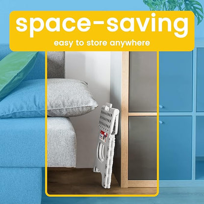 ACSTEP Folding Step Stool for Adults and Kids 11 Height Lightweight Plastic Stepping Stool Foldable Step Stool Hold up to 300lbs Non Slip Collapsible Stool White